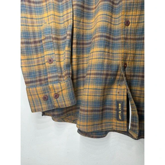 Ariat Rebar Flannel Durastretch Work Shirt Long‎ Sleeve Plaid Men's Size Large - Picture 2 of 4